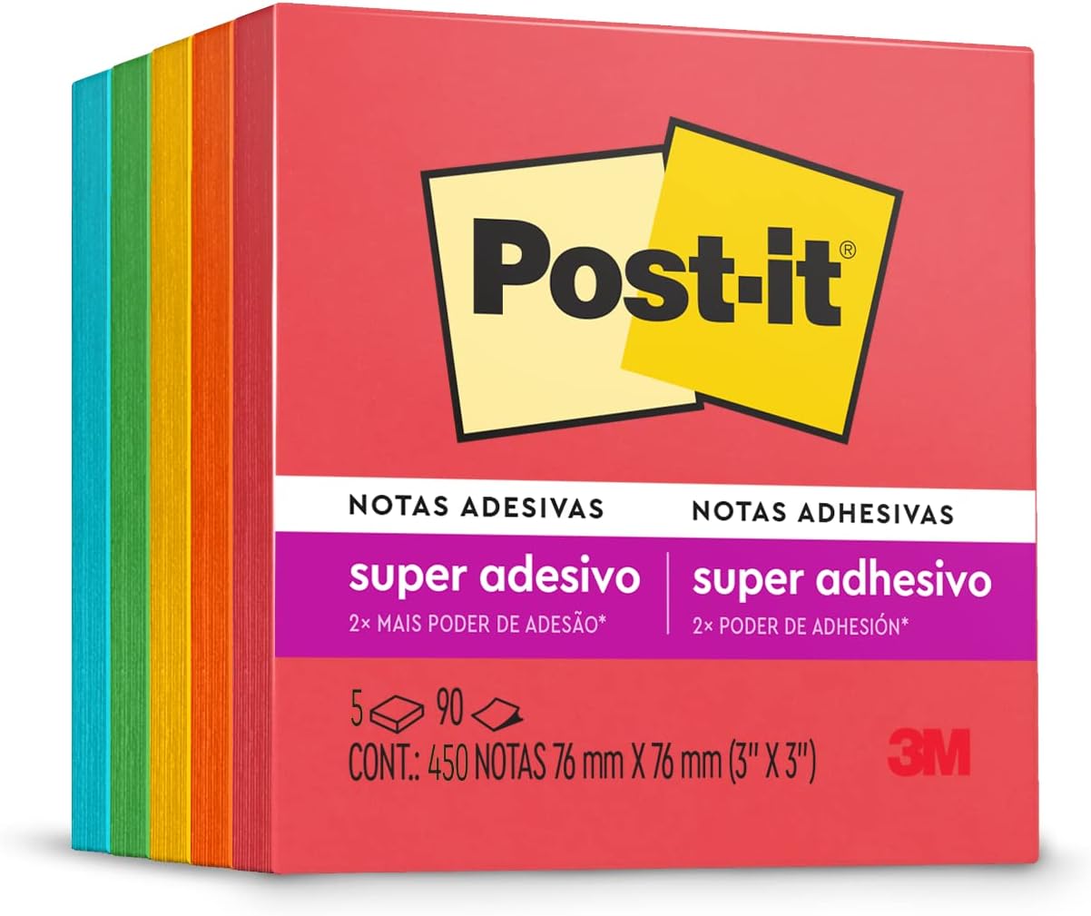 Bloco Adesivo Neon (post-it)